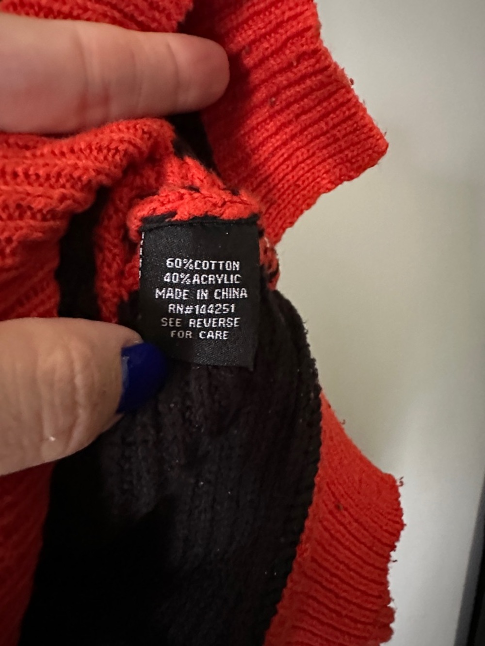 moon & madison Colorblock Crewneck Sweater in Black, Cream, Yellow & Red - Picture 4 of 5